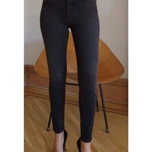 NWOT AYR The Riser High Waist Black Jeans Onyx Skinny Jean Sz 33x26